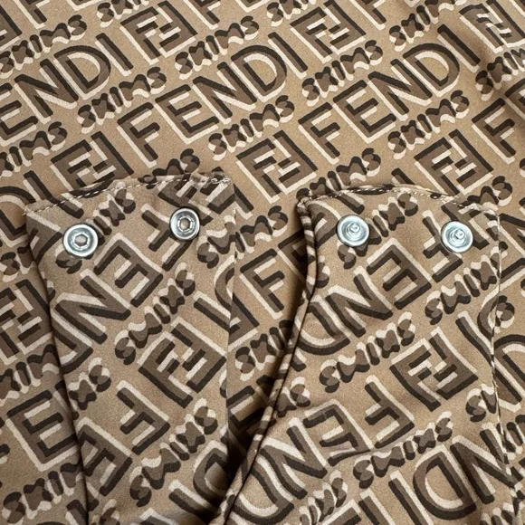 Fendi x SKIMS High Neck Bodysuit in California Tan Large - Picture 13 of 13